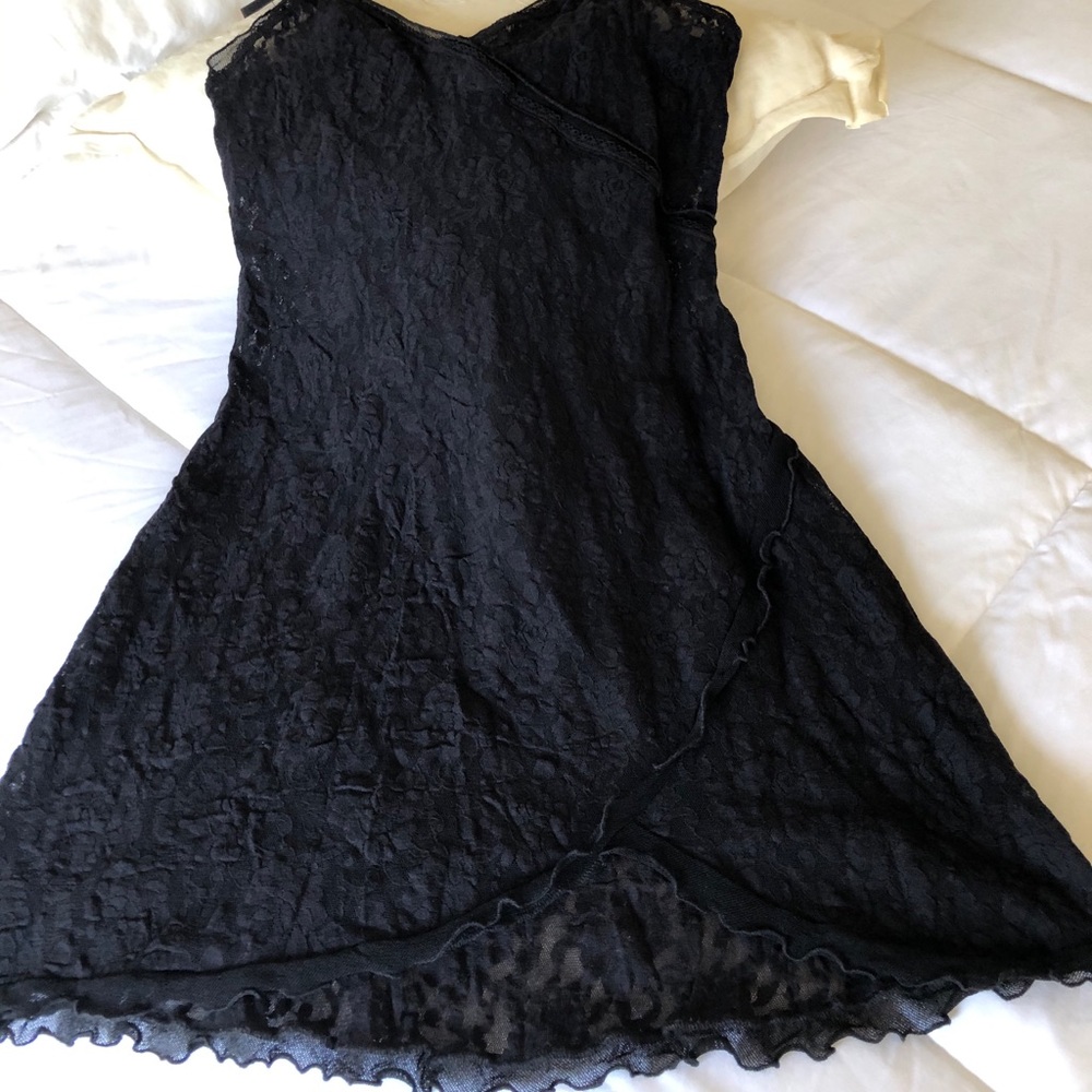 Hanky Panky sheer Black Lace mini nighty.